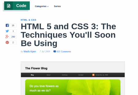  HTML 5 and CSS 3: The Techniques You’ll Soon Be Using Soon