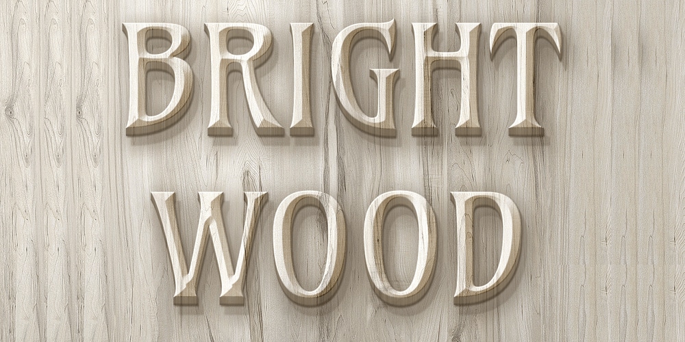 Wood Text Effect PSD