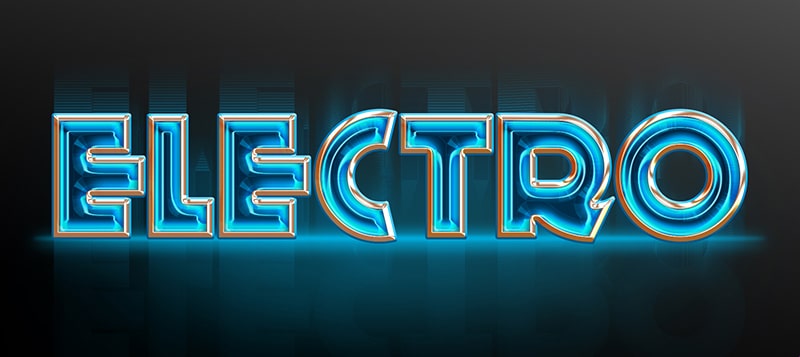 Electro Text Style PSD