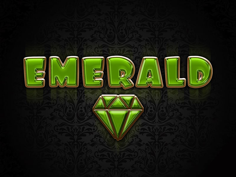 Emerald Text Style PSD