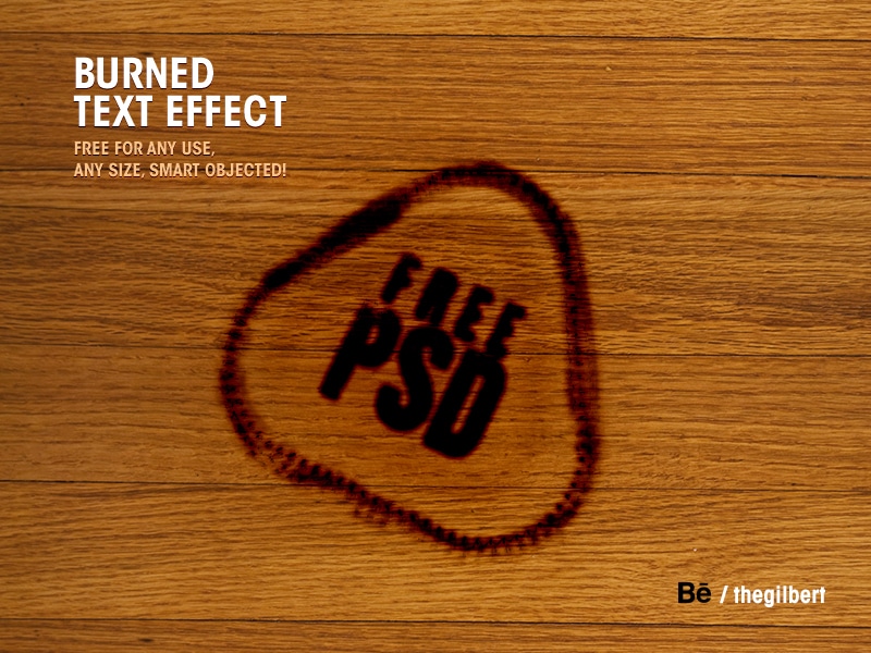 Burned Text Effect PSD