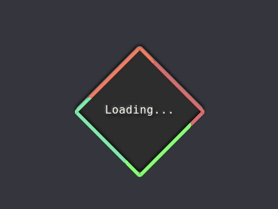 Colored square loading icon with border radius