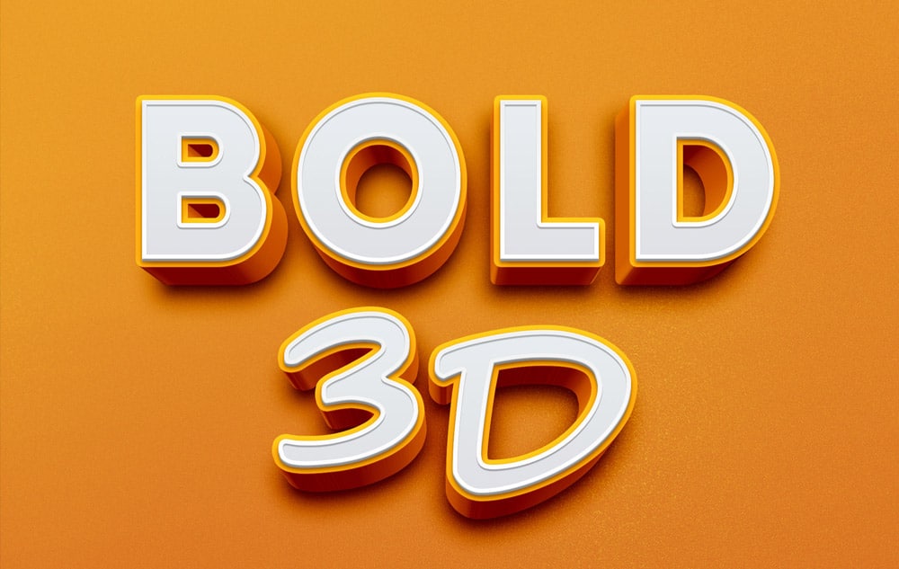 Bold 3D Text Effect