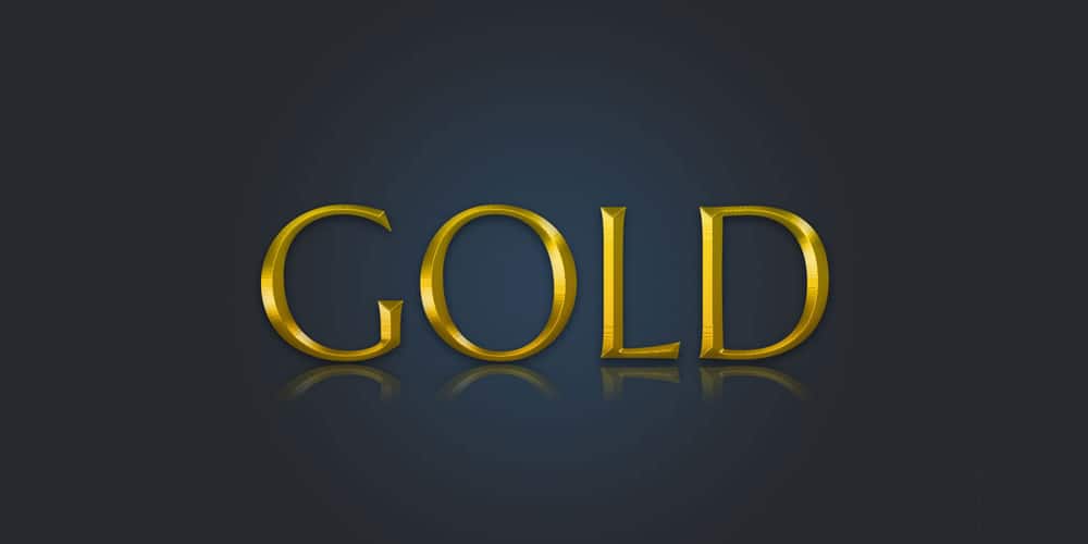 Gold Text Layer Style PSD