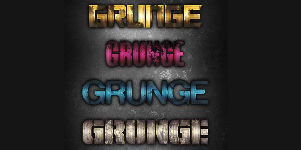 Photoshop Grunge Text Effects