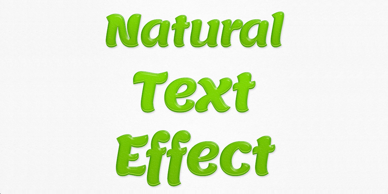Natural Text Effect PSD