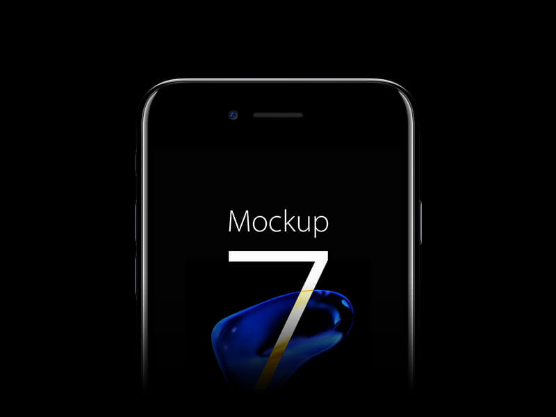 iPhone 7 (Jet Black) Mockup PSD