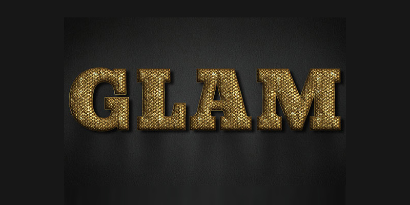 Glam Gold Text Effect PSD