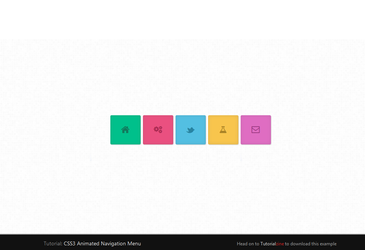 Colorful CSS3 Animated Navigation Menu