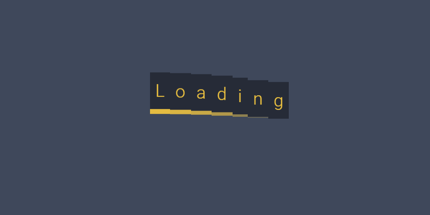 Loading Text Wave Animation