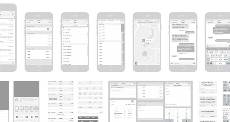 iPhone 6 Vector Wireframing Toolkit