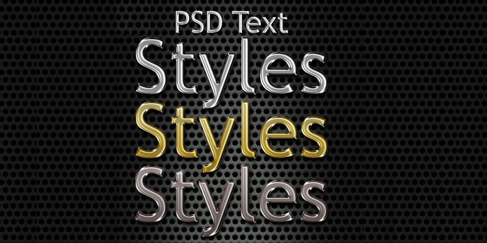 Photoshop Metal Text Styles PSD