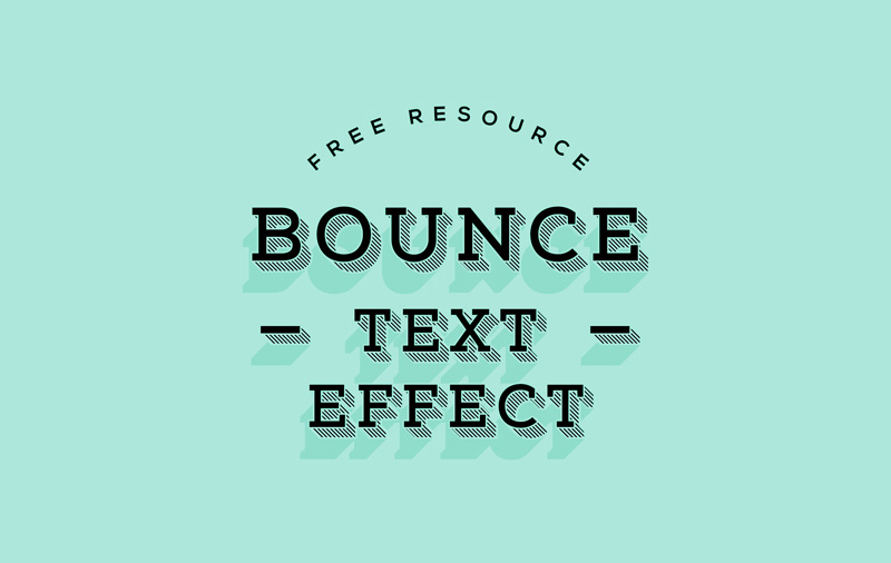 Bounce Text Effect PSD