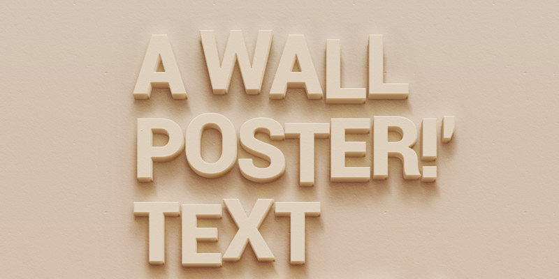 Wall Poster Text Effect PSD