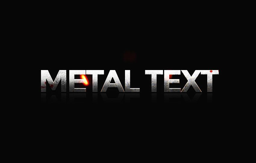 Metal Text Text Layer PSD