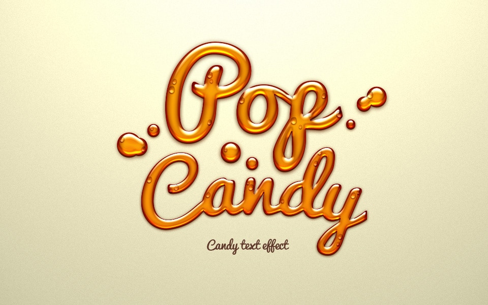 Free Candy Text Effect PSD