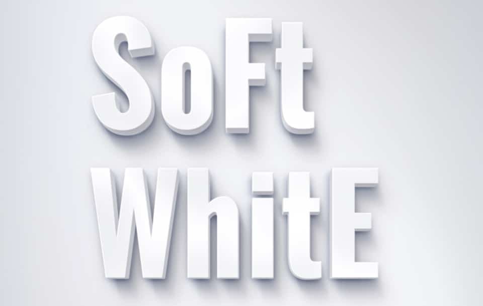 Soft White Text Effect PSD