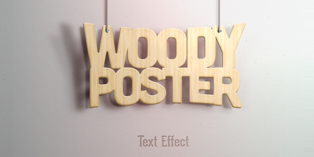 Woody Text Effect PSD
