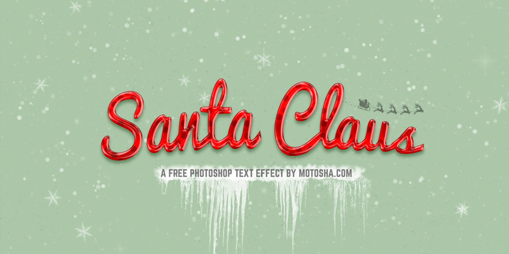 Free Christmas Santa Claus Text Effect PSD