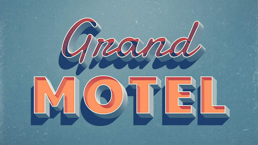 Grand Motel Text Effect PSD