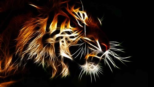 3D Tiger 4K Background Wallpapers