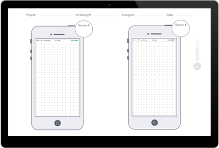 iPhone wireframe template