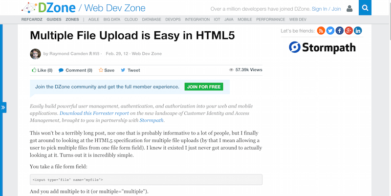 Multiple File Upload is Easy in HTML5