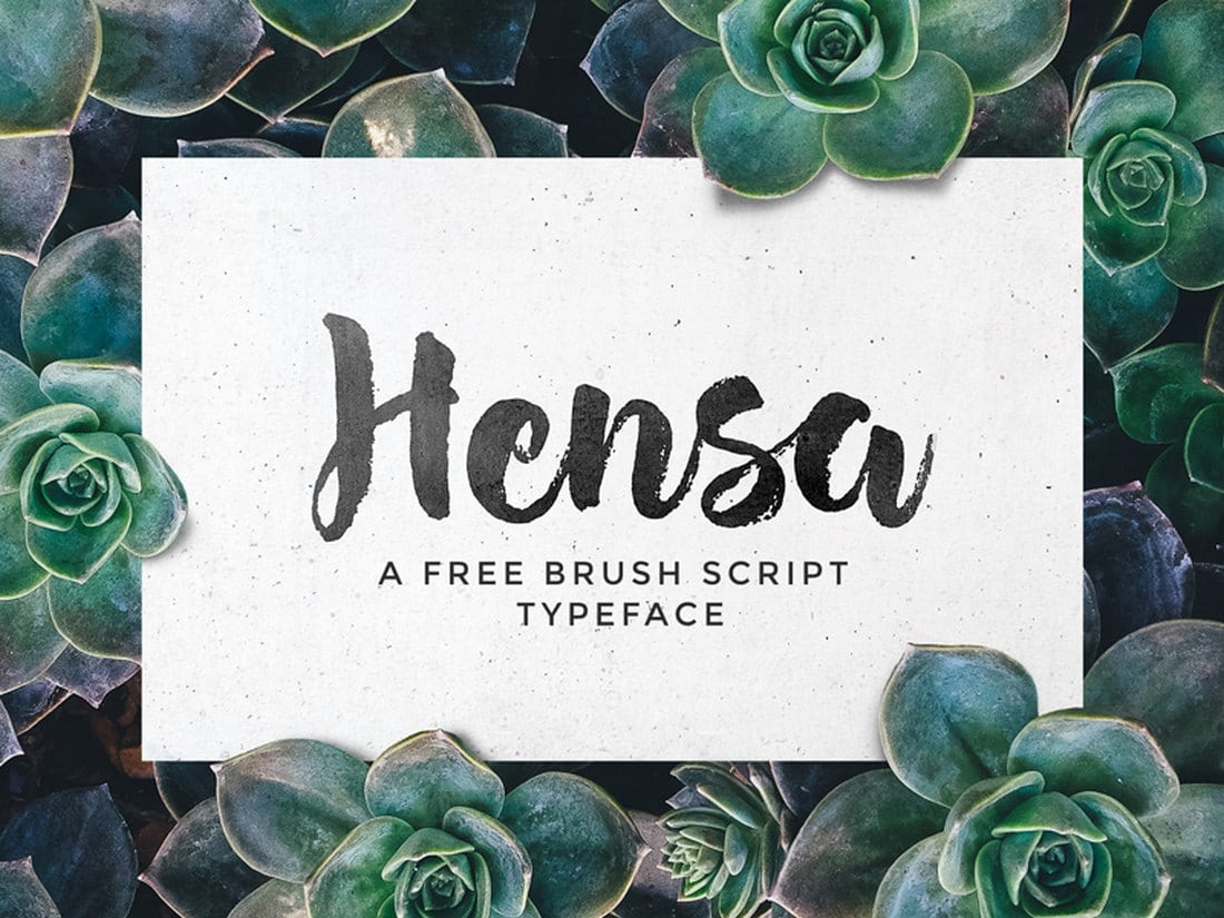 Hensa – Free Brush Script Typeface