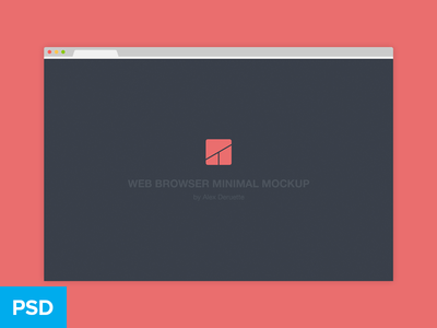 Web browser – Flat minimal mockup