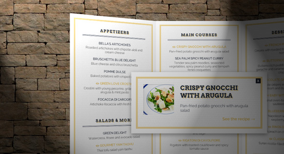 HTML/CSS: 3D Restaurant Menu Concept