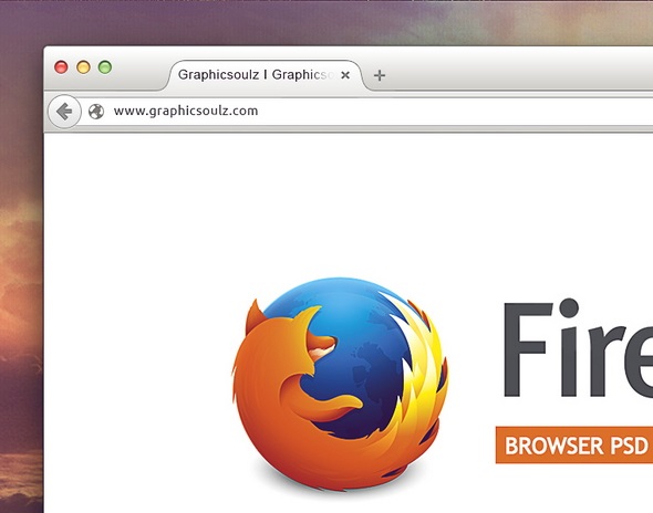 Firefox Browser Mockup – Mac