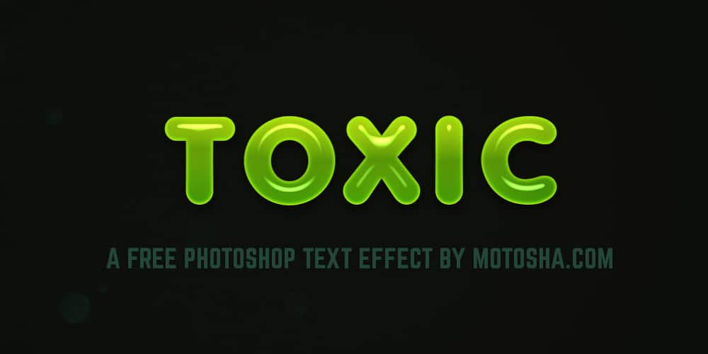 Toxic Text Effect PSD