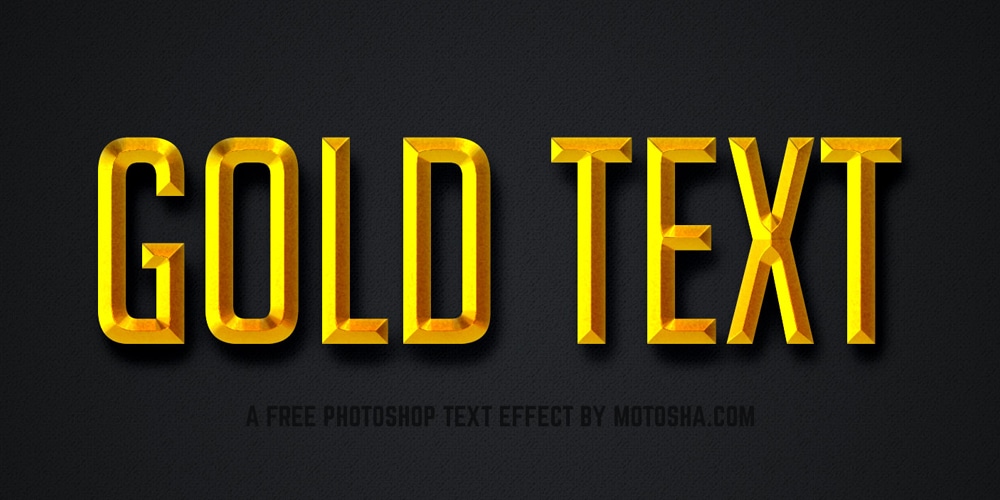 Gold Text Effect PSD