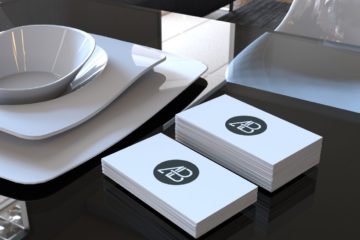 Business Card on Table Mockup