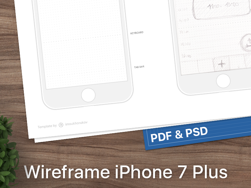 iPhone 7 wireframe