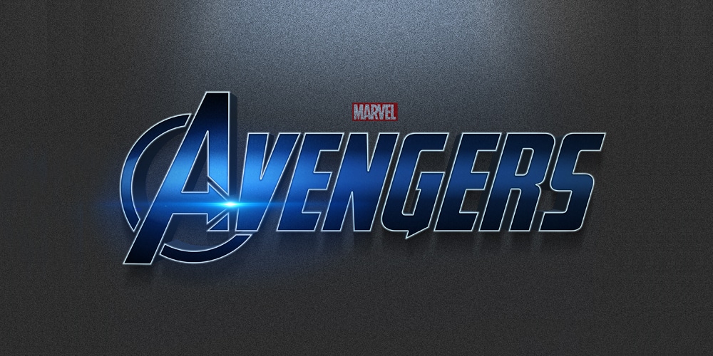 Free Avengers Text Style PSD