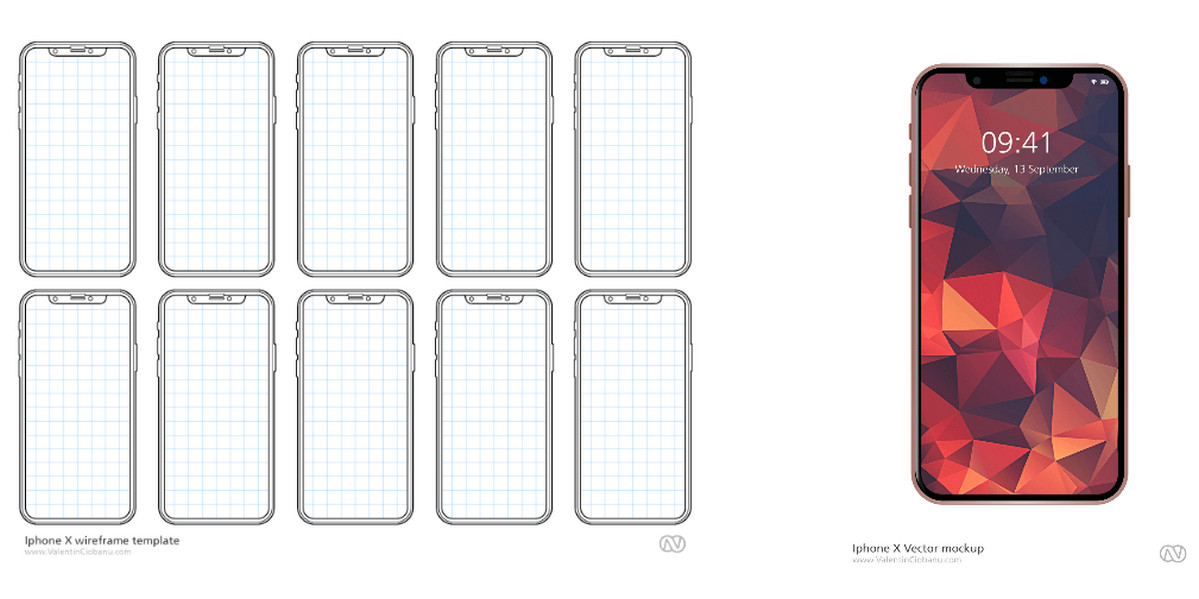 iPhone X UX Wireframes
