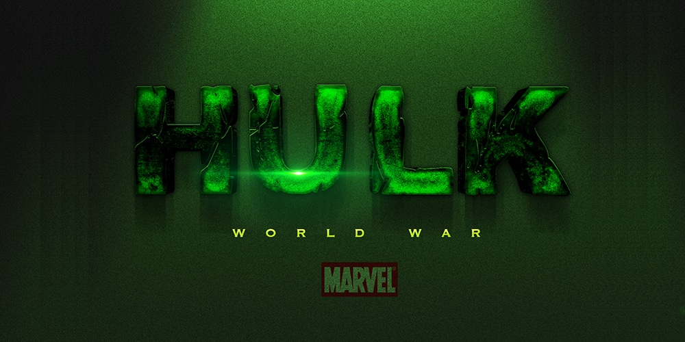 Free Hulk Text Style PSD