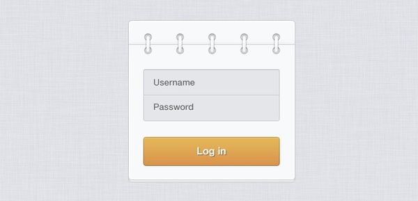 Log In Form PSD Free 