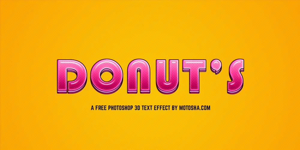 Free Candy Donut’s Photoshop Text Effect PSD