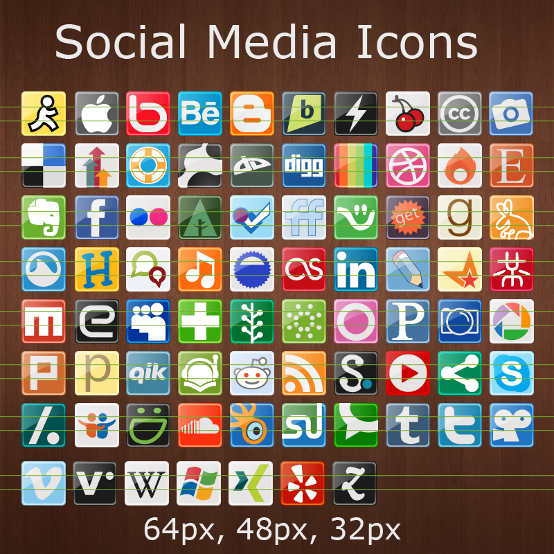 social media network icons