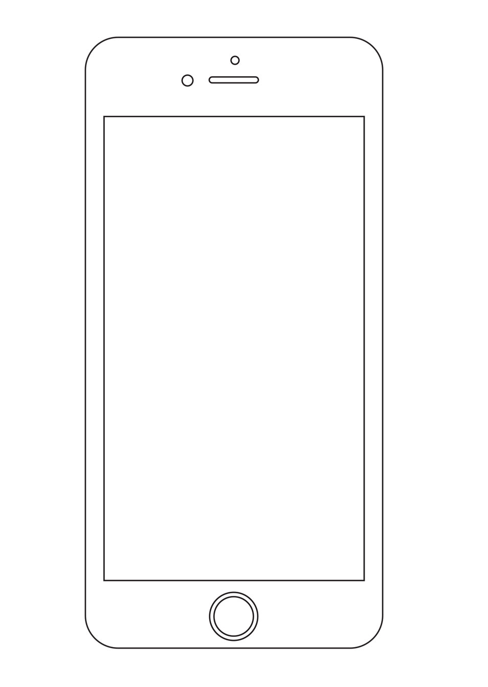 iPhone 6+ wireframe