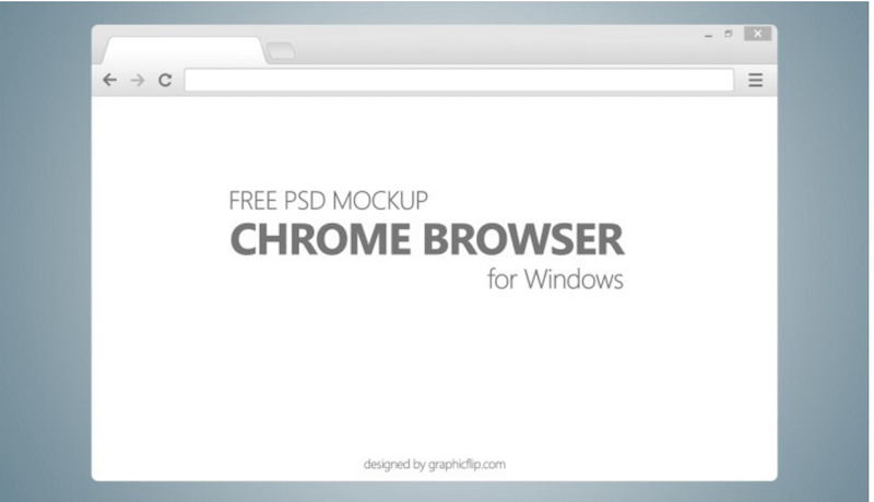 PSD Mockup for Chrome Browser on Windows