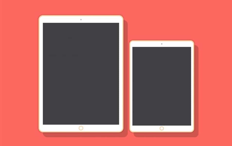 Flat 2D iPad Pro Mockup
