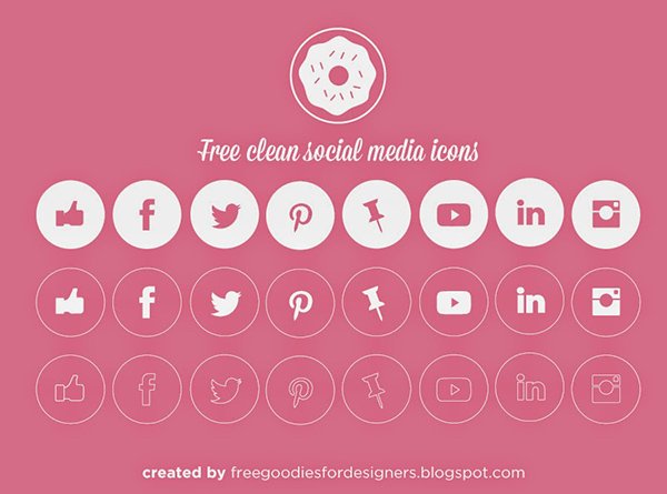 Free Vector Social Media Clean Icons