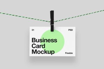 Hanging Business Card Mockup