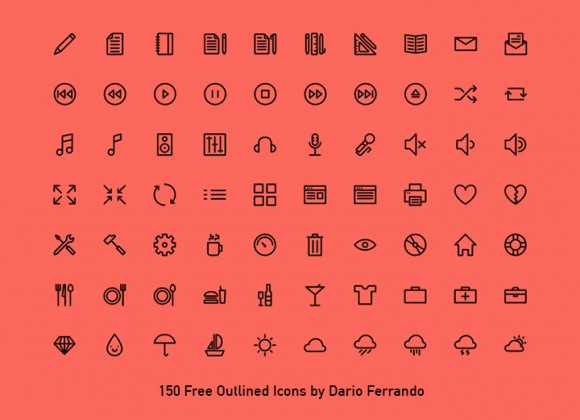 150 Outlined Icons