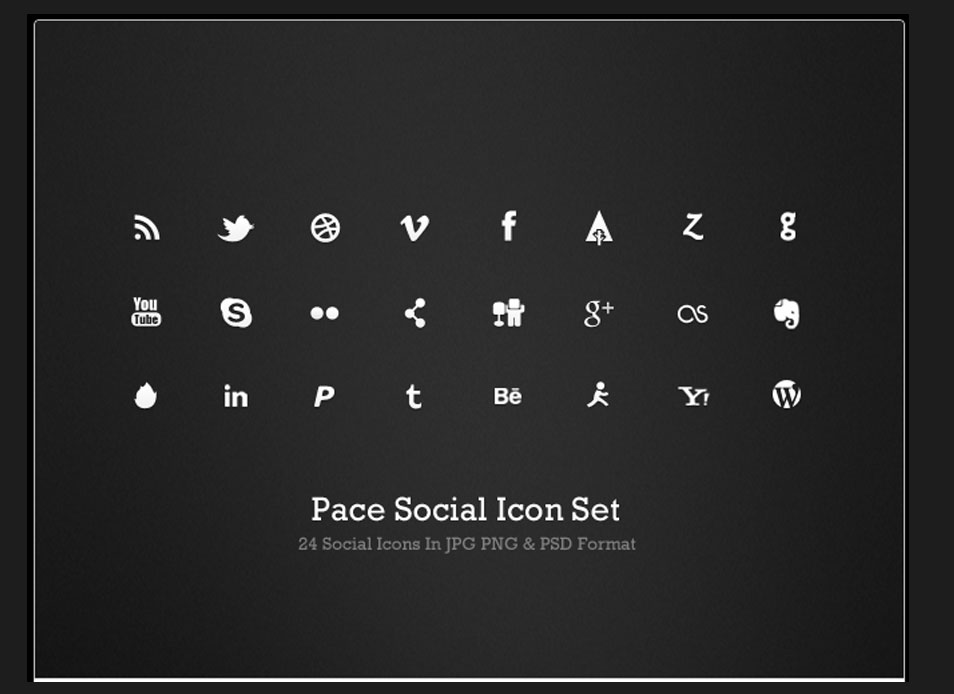 Pace Social Icon Set