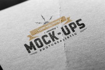 Paper Logo Mockup Template