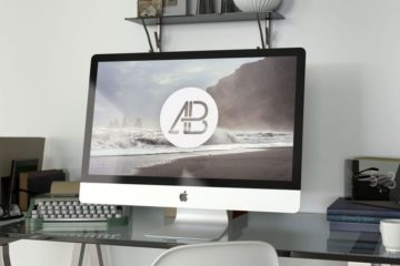 Realistic 5k iMac Mockup